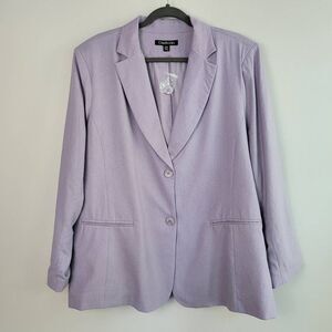 NWOT lavender‎ lilac purple blazer linen blend Chadwicks 18W pastel professional